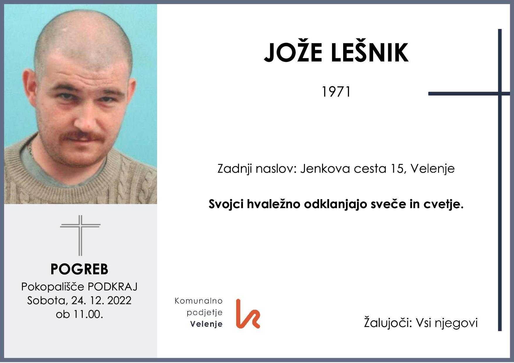 Jože Lešnik 24. 12. 2022 PODKRAJ