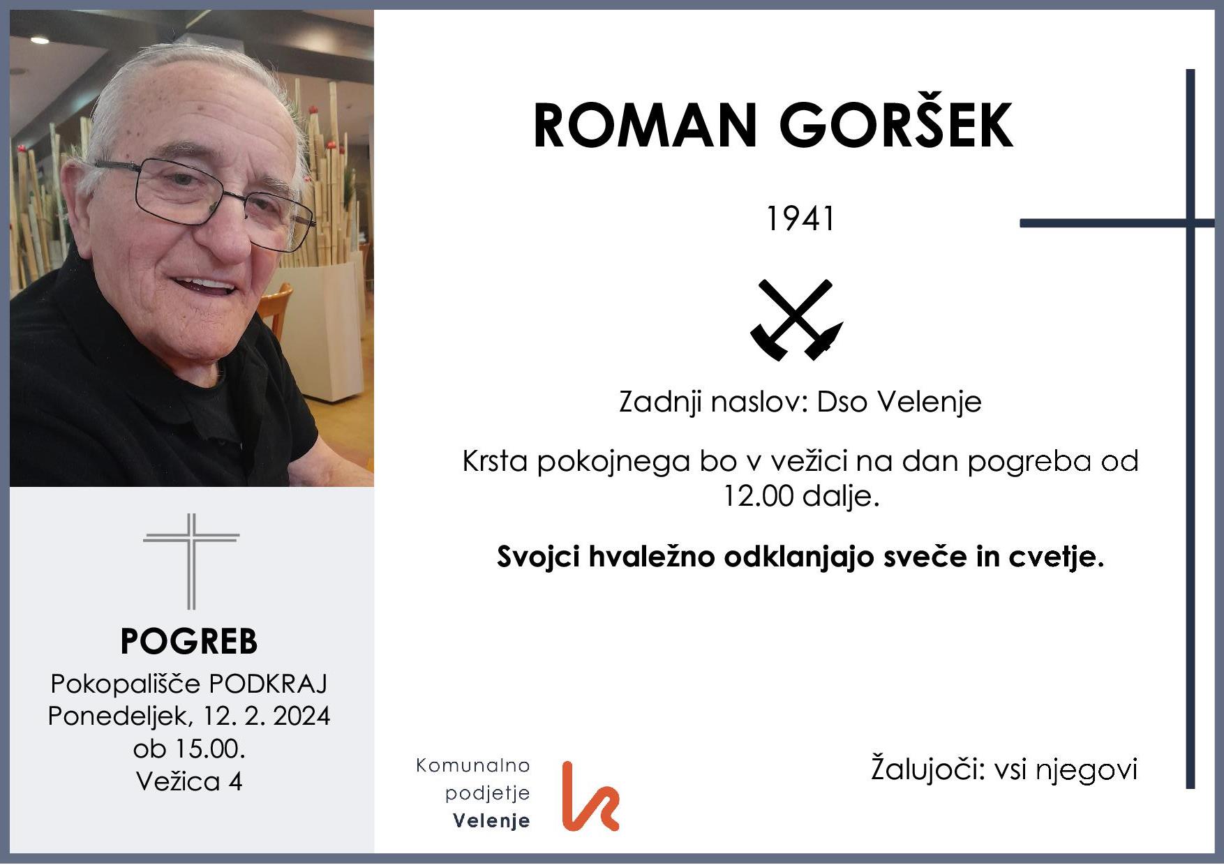 ROMAN GORŠEK 19411