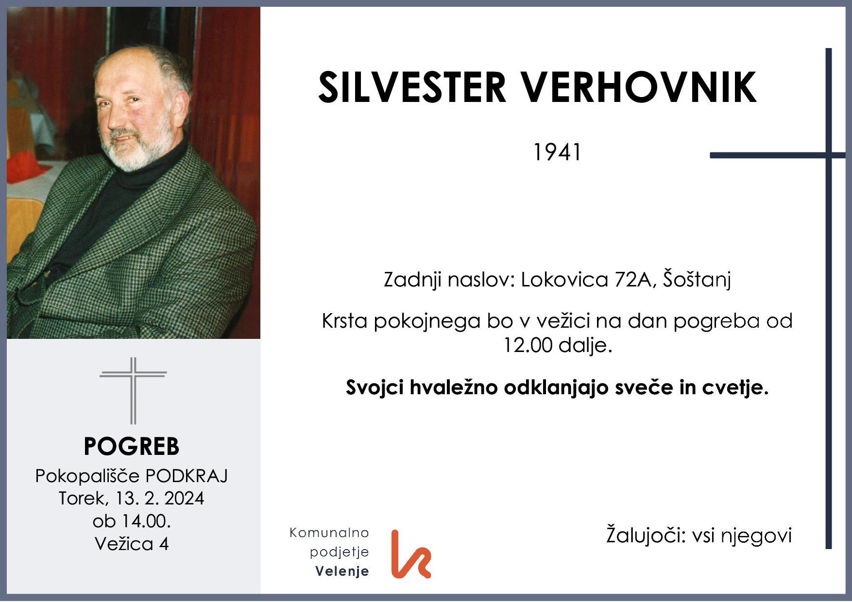 SILVESTER VERHOVNIK 19411