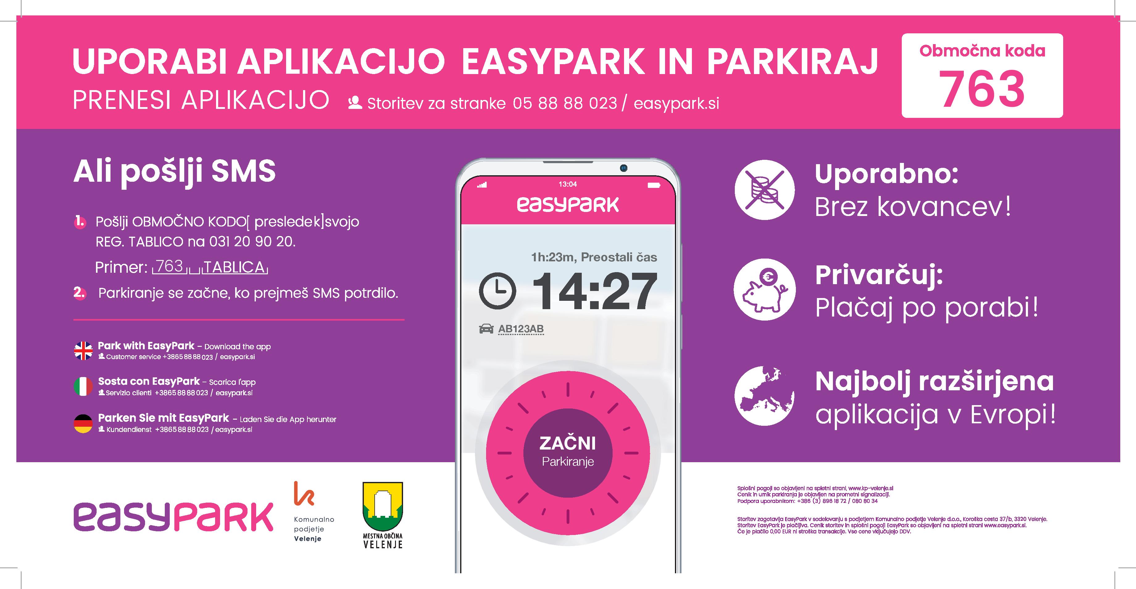 Prenos aplikacije Easypark
