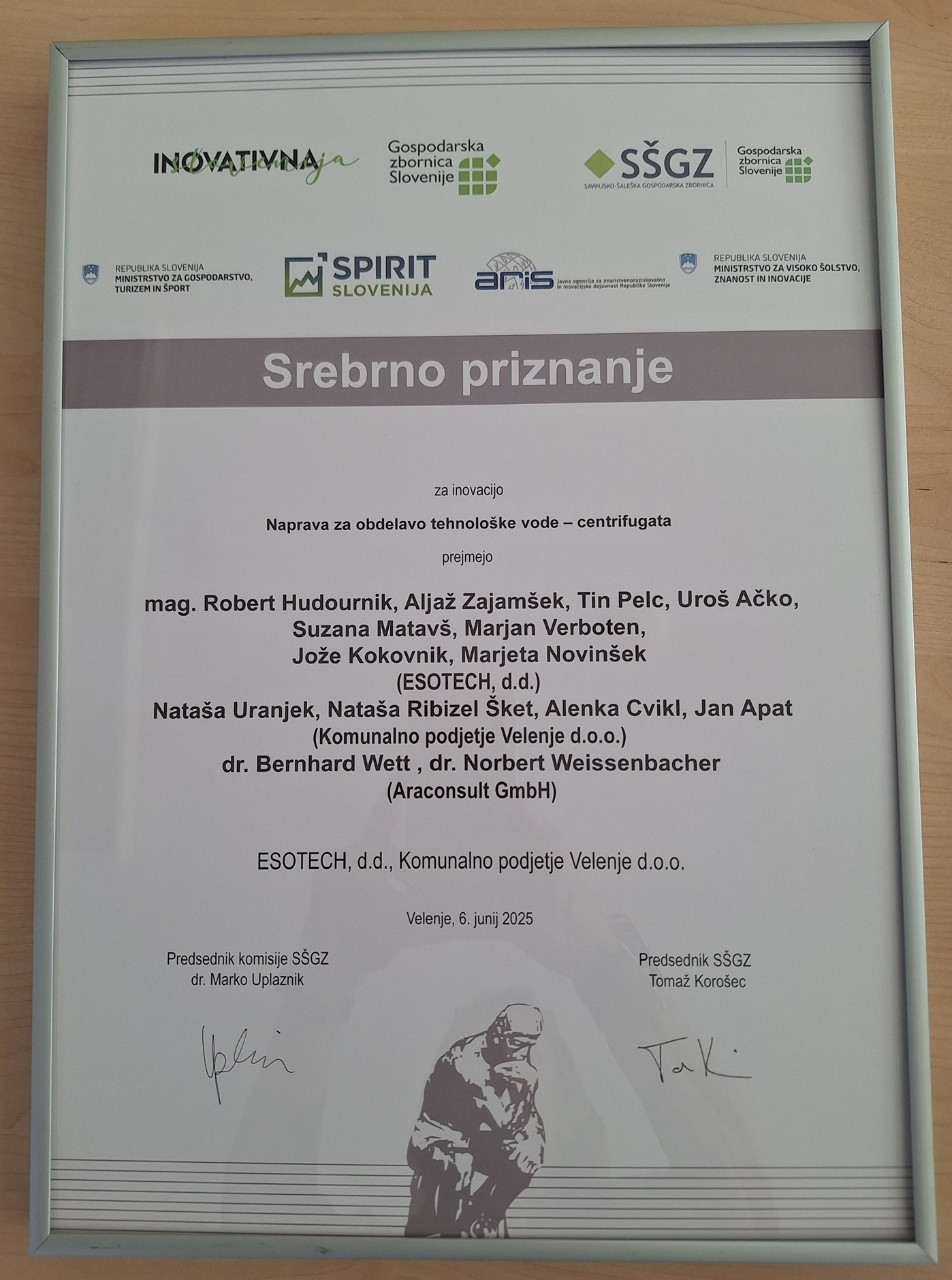 Srebrno Priznanje za inovacijo 2025