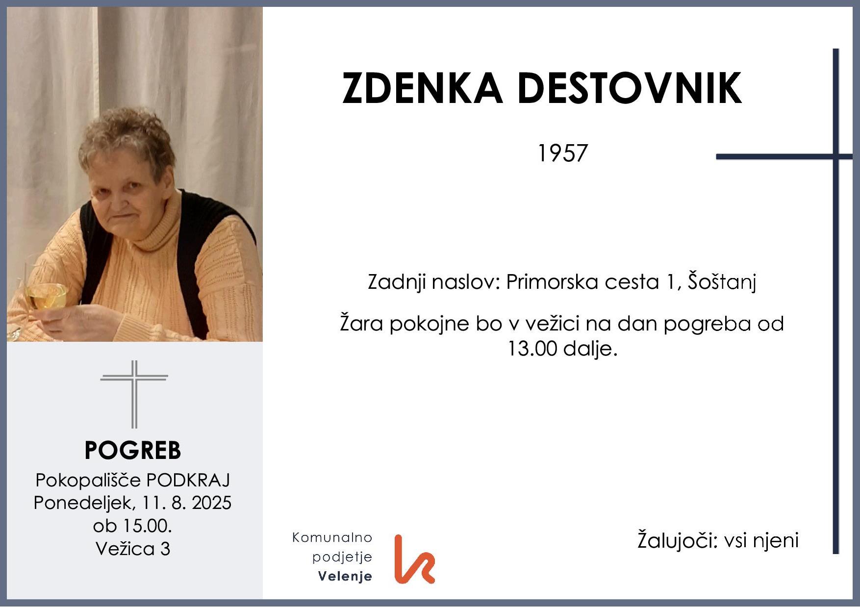 Destovnik Zdenka 1957 1