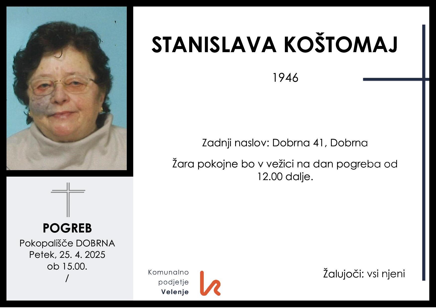 Koštomaj Stanislava 1946 1