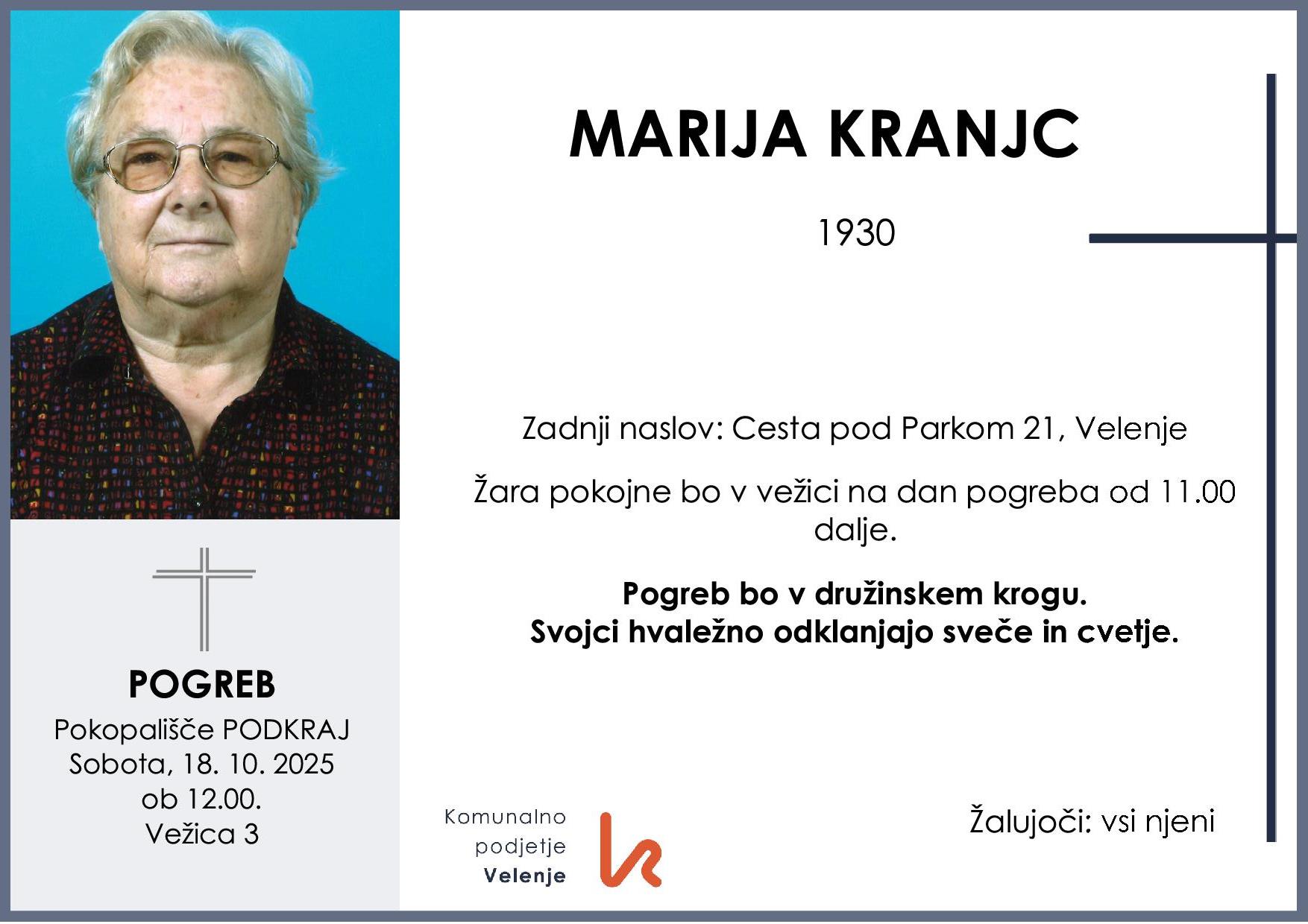 Kranjc Marija 1930 1