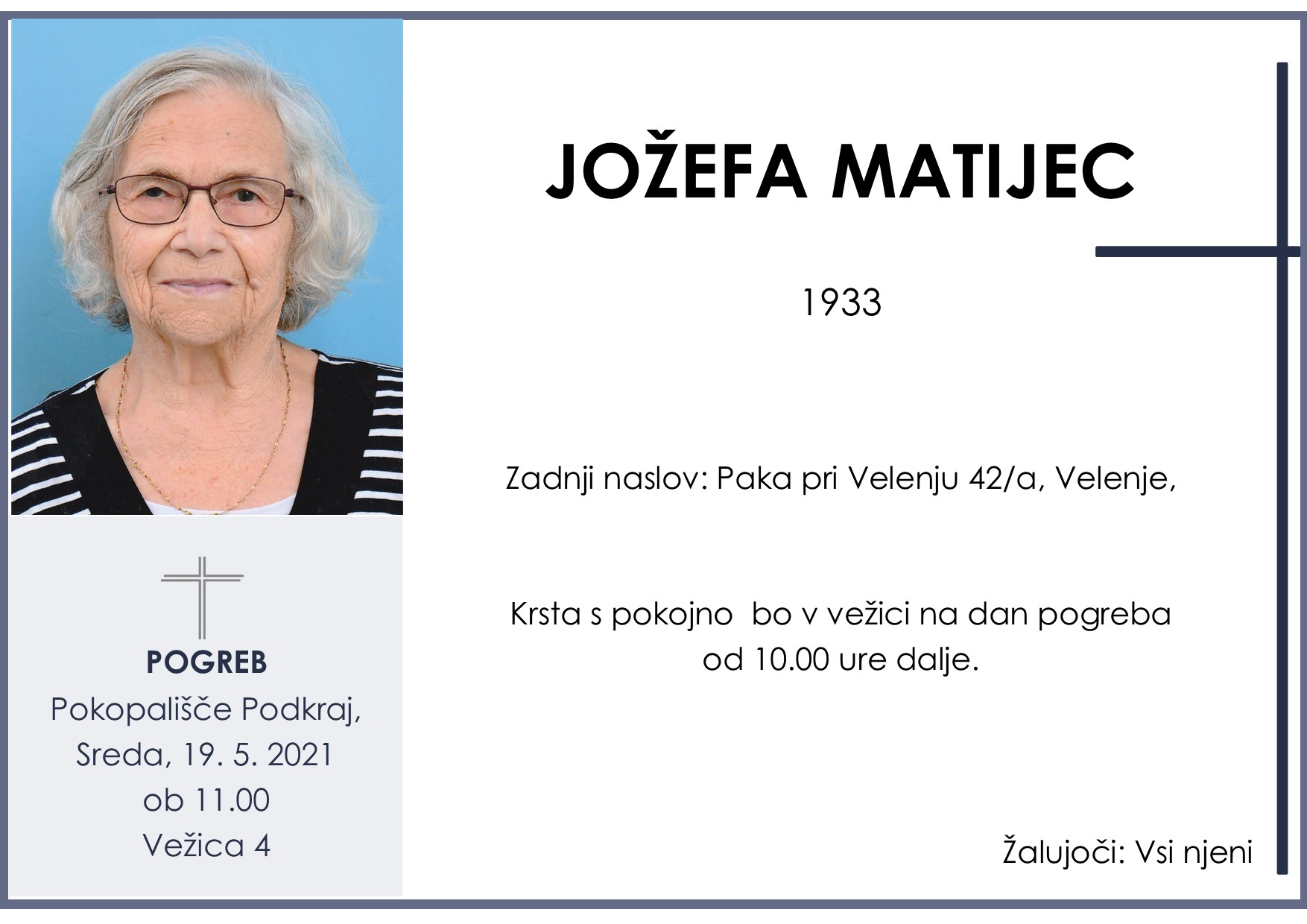 Matijec Jožefa 1933