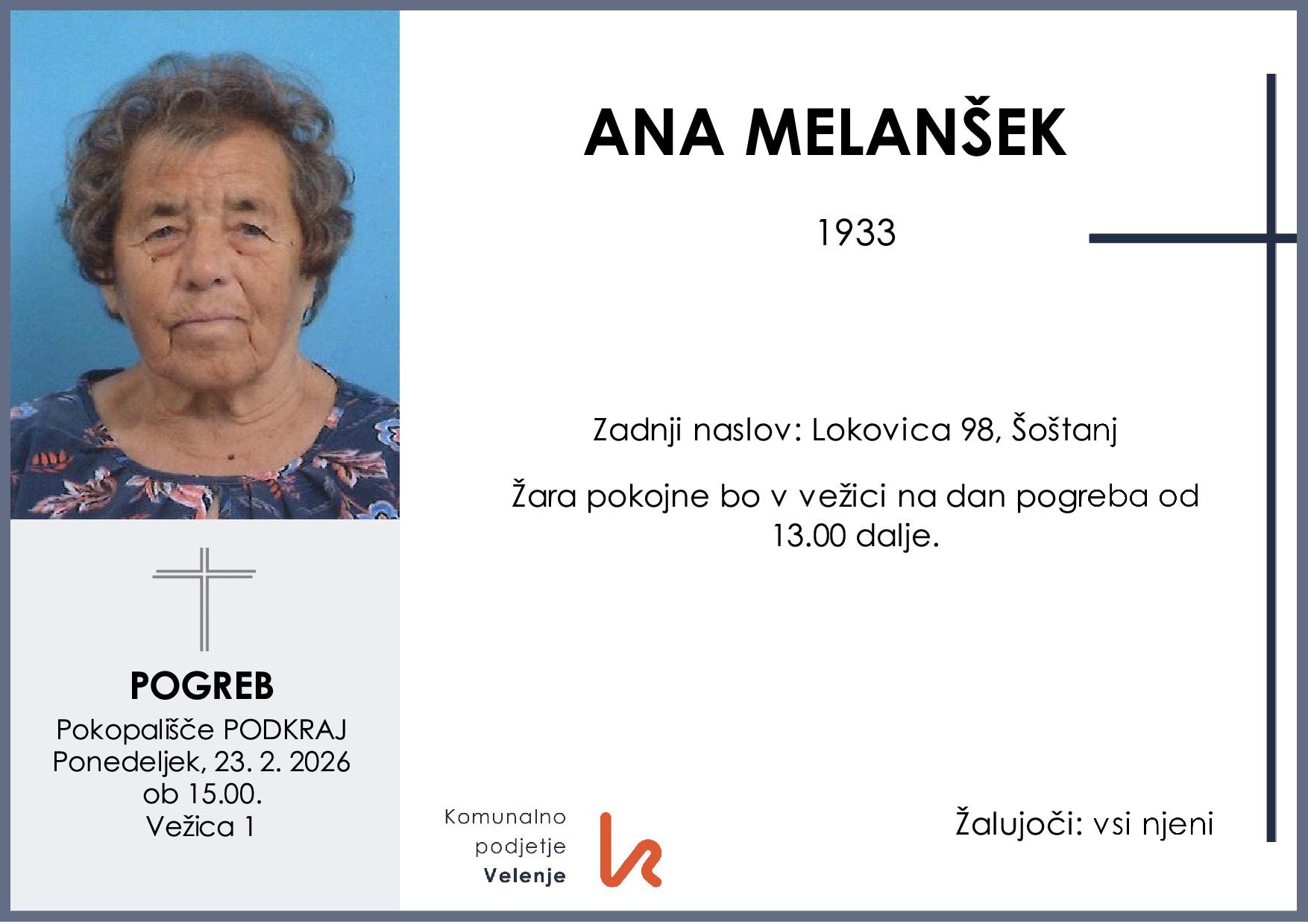 Melanšek Ana osmrtnica1