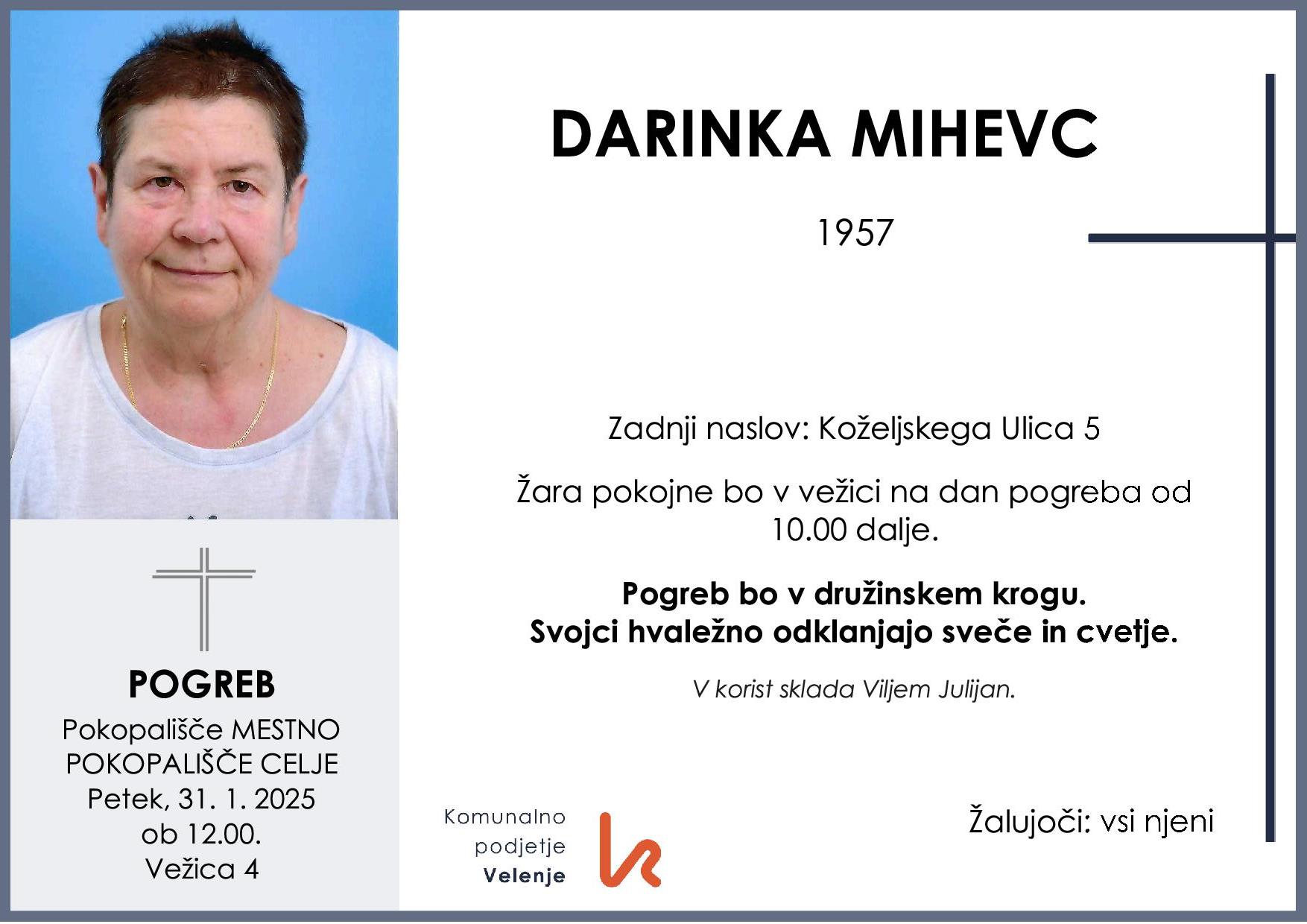 Mihevc Darinka 1957 1