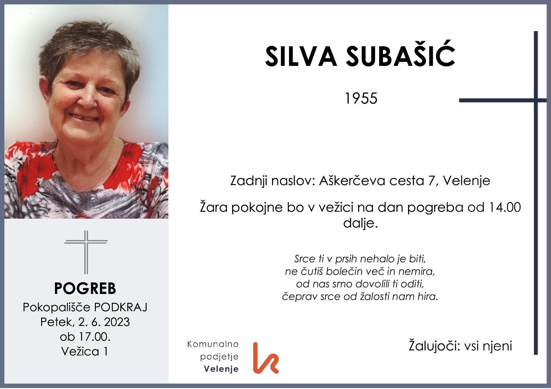 OsmrtnicaSubašićSilva1955