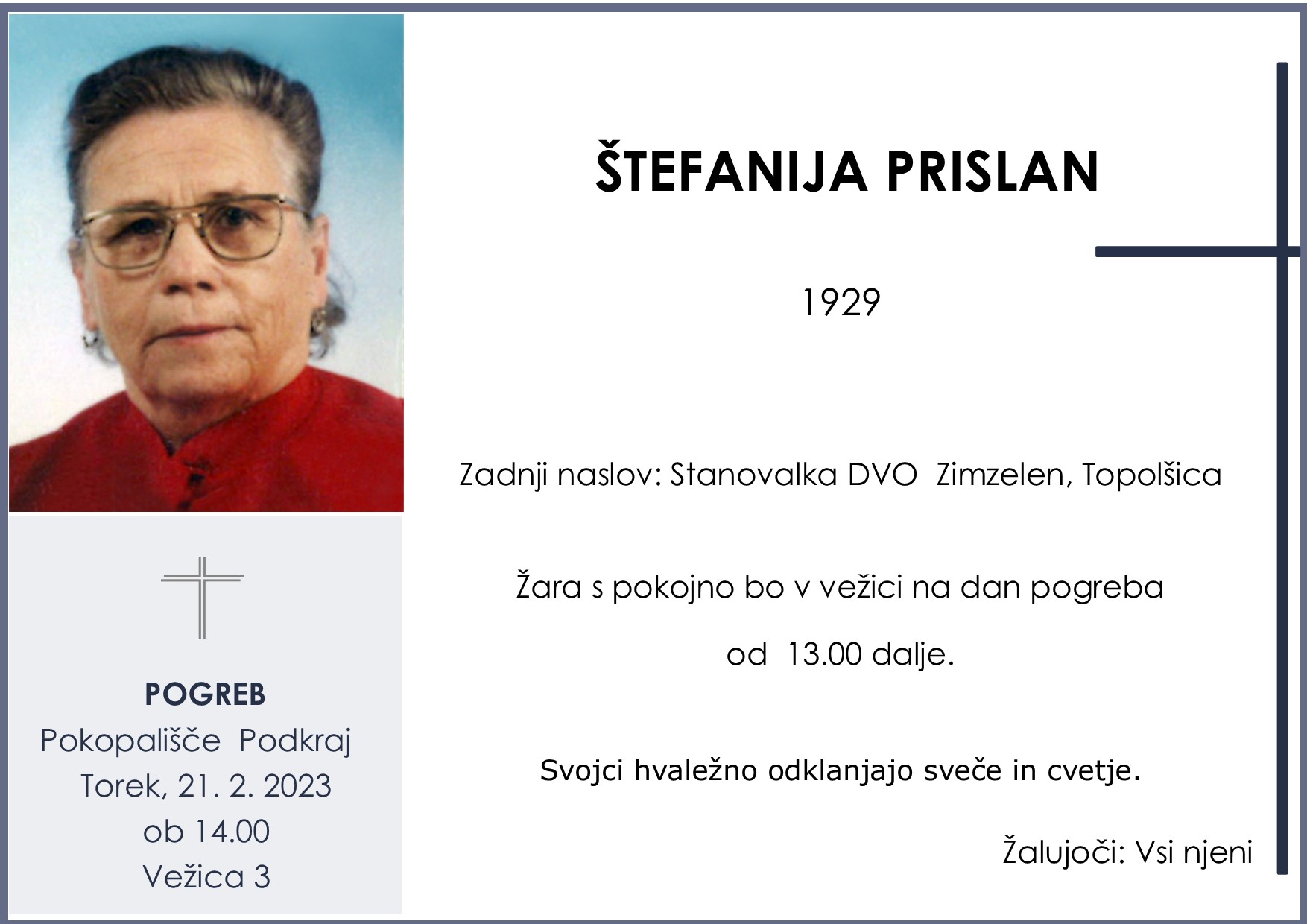 Prislan Štefanija 1929