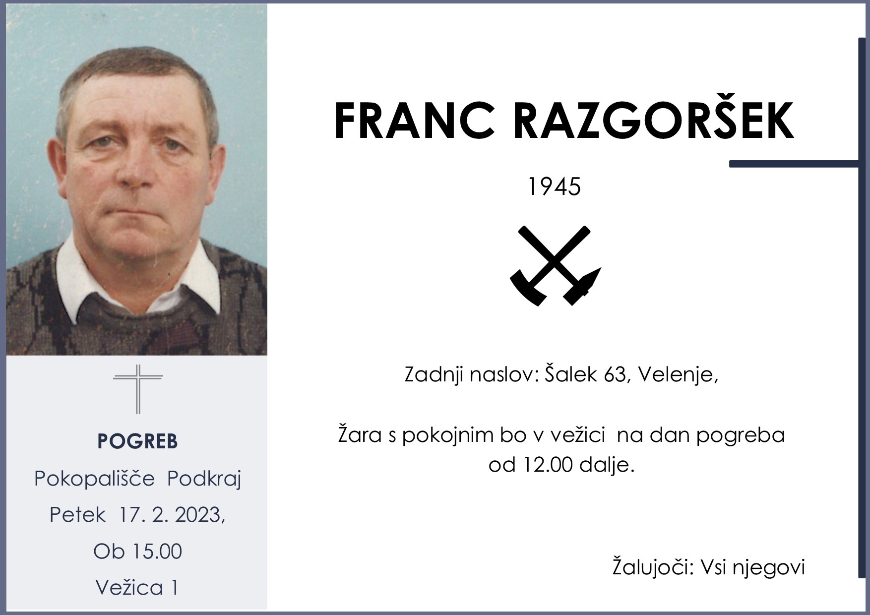 Razgoršek Franc 1945