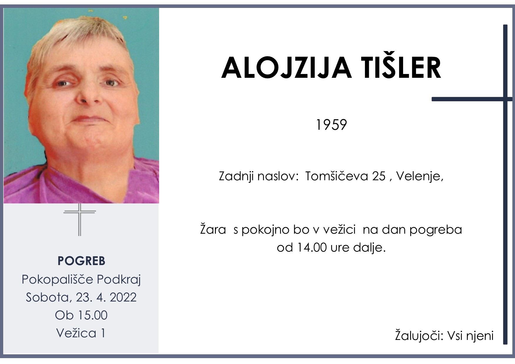 Tišler Alojzija 195<p style=