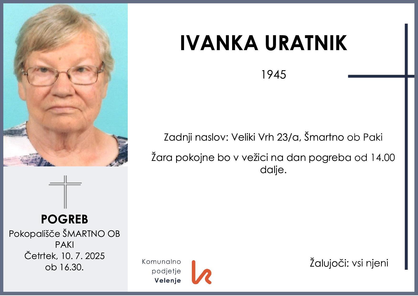 Uratnik Ivanka 1945 1