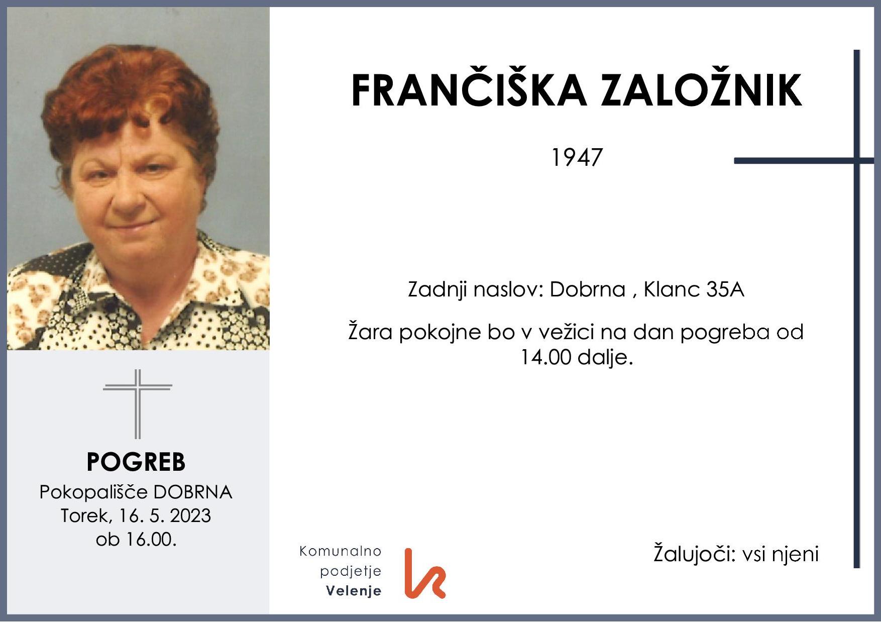 Založnik Frančiška 19471